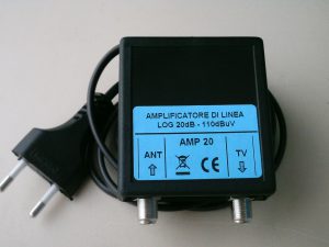 AMP 20 Amplificatore di linea autoalimentato Un ingresso LOG 20dB reg